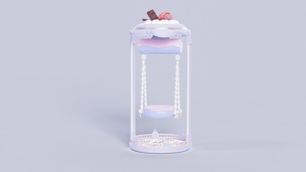 桌面手办秋千摆件库洛米